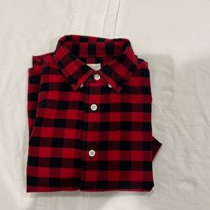 Jcrew cuts boys red and black gingham shirt